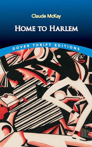 Book cover for "Home to Harlem" with abstract, stylized figures.