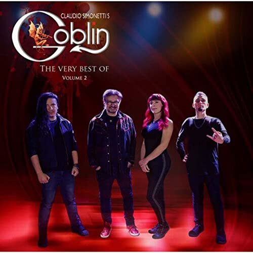 Red vinyl record cover featuring Goblin band members and fiery imagery.