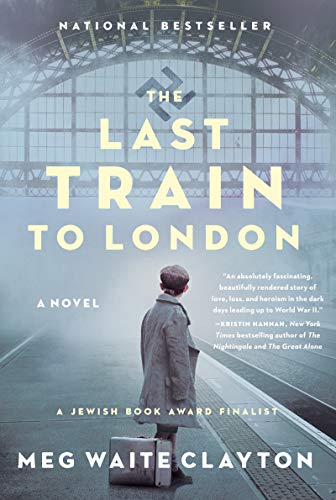 Book cover: “The Last Train to London” with a boy at a train station.