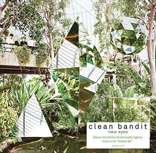 CD cover for Clean Bandit’s “New Eyes” featuring geometric shapes and greenery.