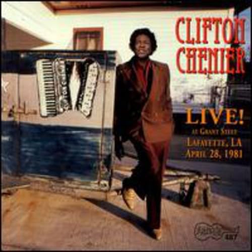 Clifton Chenier album cover featuring a portrait of the musician.