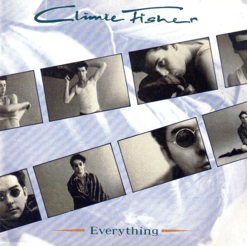 CD cover for Climie Fisher’s “Everything” with a collage of black and white portraits.