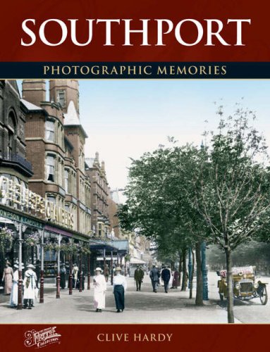 Book cover: "Southport" with a vintage street scene illustration.