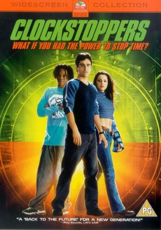 Clockstoppers" DVD cover featuring three young people against a swirling green background.