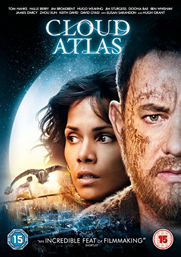 Cloud Atlas DVD cover featuring Halle Berry and Hugh Grant’s faces.