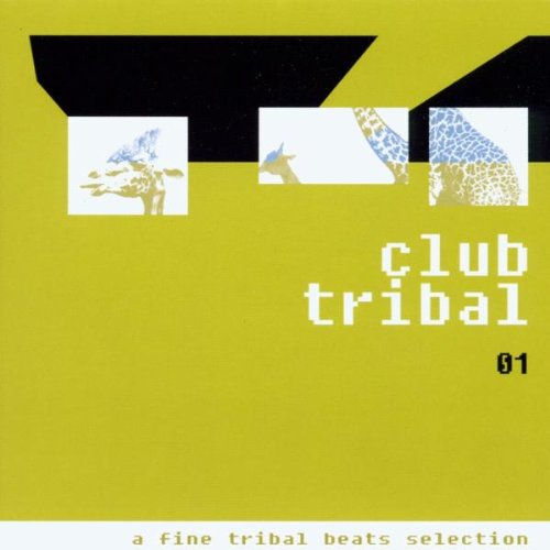 CD cover for “Club Tribal 01” with giraffe illustrations and text.