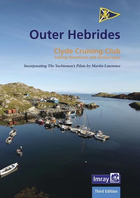 Book cover depicting a harbor filled with small boats in the Outer Hebrides.