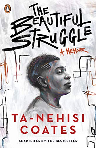 Book cover: "The Beautiful Struggle" memoir with portrait of a young Black man.