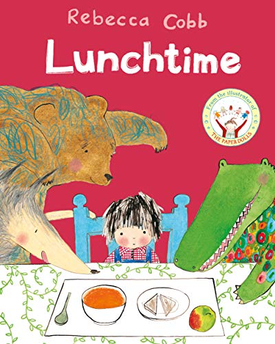 Book cover: bear, crocodile, and child at a table with food.