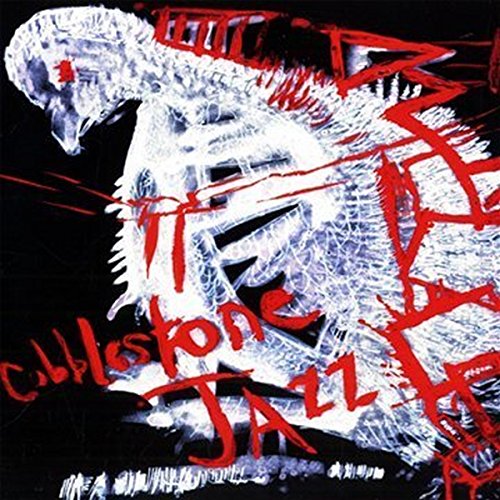 CD cover with abstract white bird image and red text, “Cobblestone Jazz”.