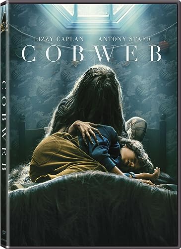 “Cobweb” DVD cover featuring a child held by a shadowy figure.