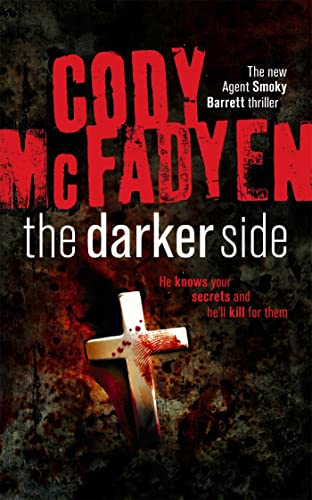 Book cover: red text, a blood-splattered knife, and dark, textured background.
