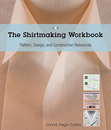 Book cover for “The Shirtmaking Workbook” with shirt collar detail.