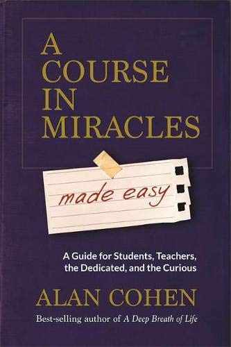 Book cover of A Course in Miracles Made Easy by Alan Cohen on purple.