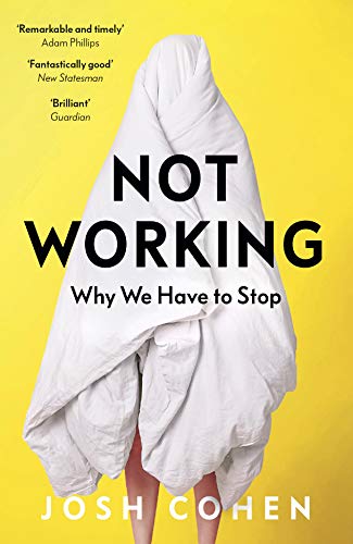 Book cover: person draped in white fabric, title "Not Working" in bold.