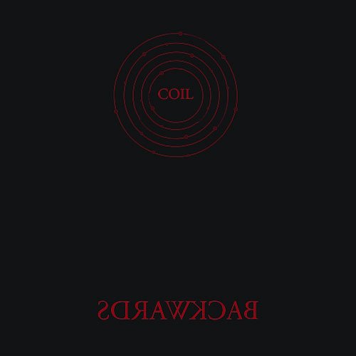 Coil album "Backwards" CD cover: red concentric circles on black background.