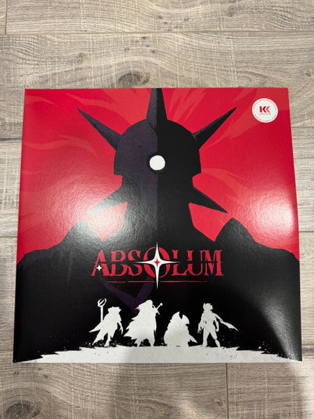 Vinyl record cover for "Absolum - OST Game" with a dark, stylized design.