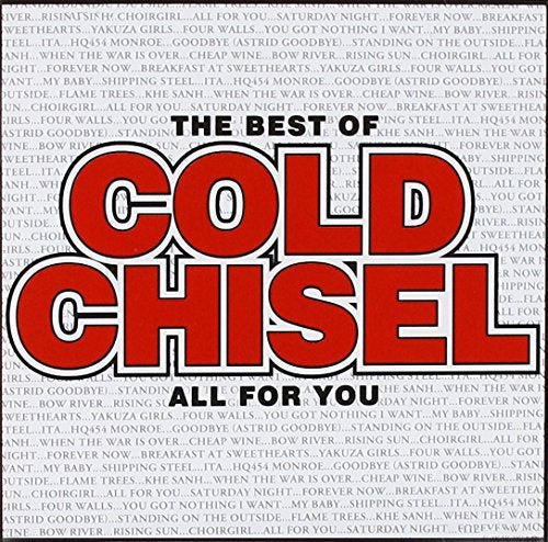 CD cover for Cold Chisel’s “The Best Of” album, red and white text.