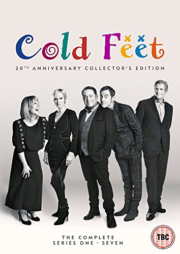 DVD cover for "Cold Feet" featuring five actors in casual attire.