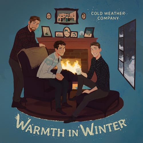 Album cover: three men near a fireplace in a warmly lit room.