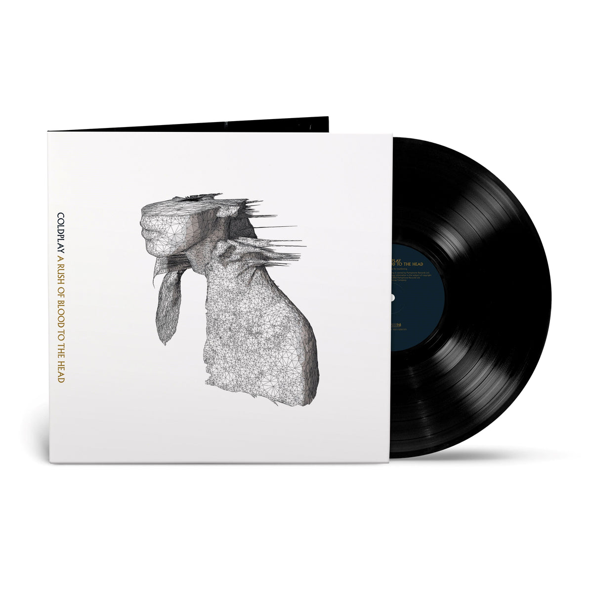 Coldplay’s “A Rush of Blood to the Head” vinyl record with rabbit artwork.