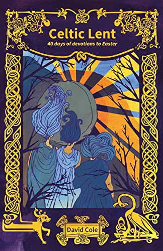 Book cover titled Celtic Lent with golden Celtic knotwork borders and stylized figures.