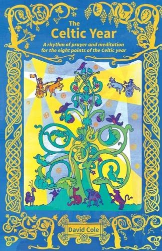 Book cover titled The Celtic Year with Celtic knotwork borders and stylized nature illustrations.