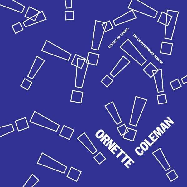 Blue album cover with white abstract geometric lines and text Ornette Coleman.