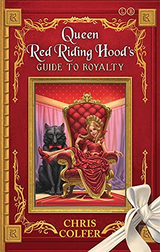 Book cover featuring Queen Red Riding Hood sitting on a throne with a wolf.