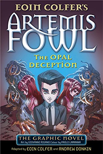 “Artemis Fowl” graphic novel cover featuring a boy and fairy creatures.