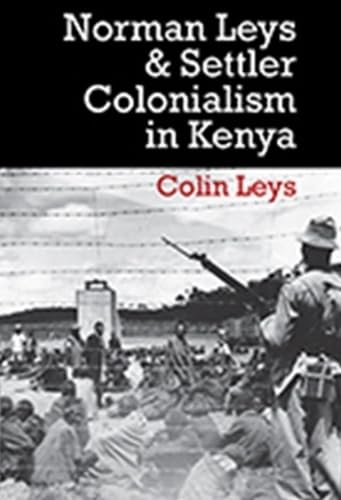 Book cover depicting colonial-era Kenya with armed figures and barbed wire.