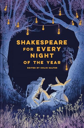 Book cover: “Shakespeare for Every Night of the Year” with illustrated figures.