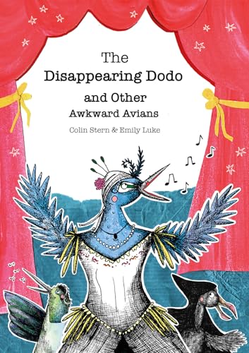 Book cover featuring a blue bird in a theatrical pose with other birds.