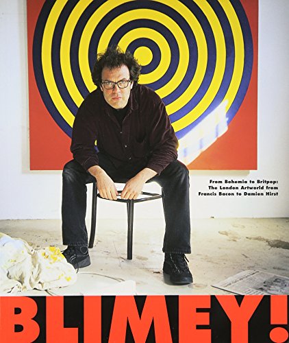Book cover featuring artist Damien Hirst seated before a swirling painting.