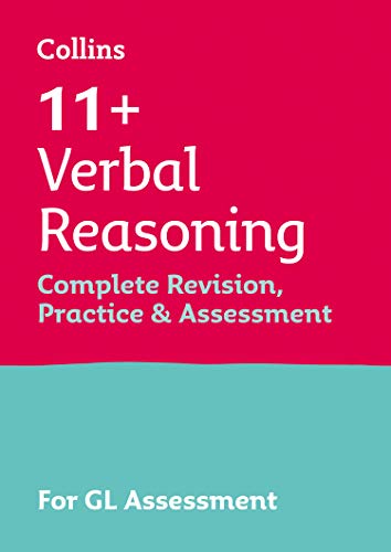 Red and teal book cover with white text: "Collins 11+ Verbal Reasoning".