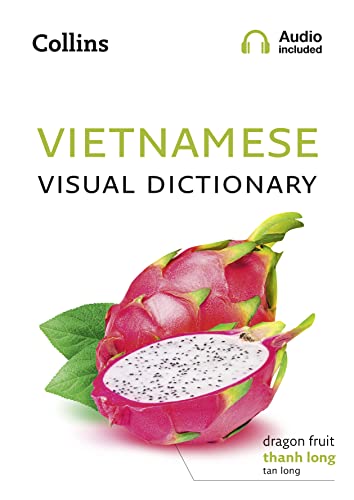 Vietnamese Visual Dictionary cover with a halved dragon fruit image.