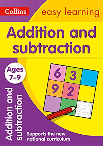 Collins Easy Learning math workbook cover with numbers and a pencil.