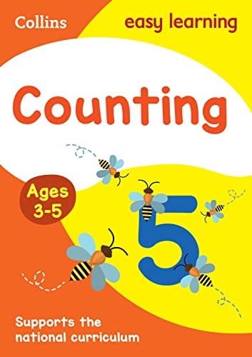 Book cover: "Counting" with bees and numbers, for ages 3-5.