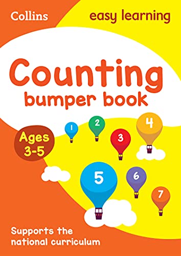 Colorful children’s counting book cover with hot air balloons and numbers.