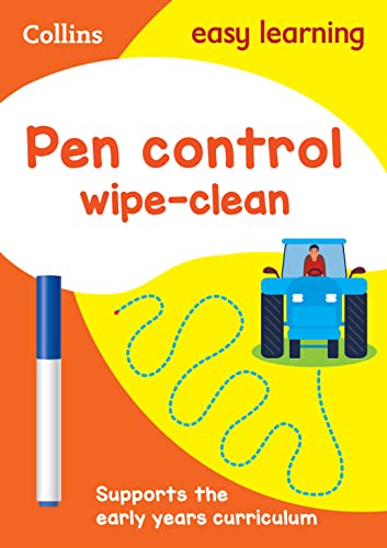 Wipe-clean activity book cover with a blue tractor and pen illustration.