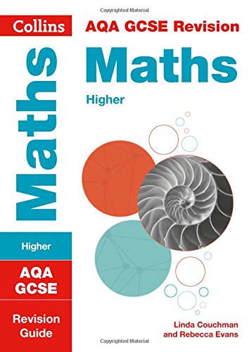 Collins AQA GCSE Maths Higher revision guide cover with geometric shapes.