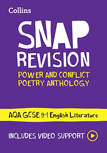 Purple book cover for Collins SNAP Revision: Power and Conflict Poetry Anthology.