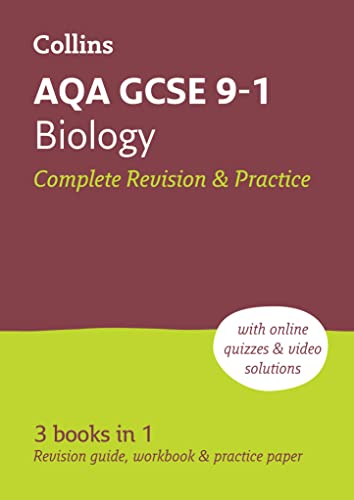 Front cover of Collins AQA GCSE 9-1 Biology Complete Revision & Practice book.