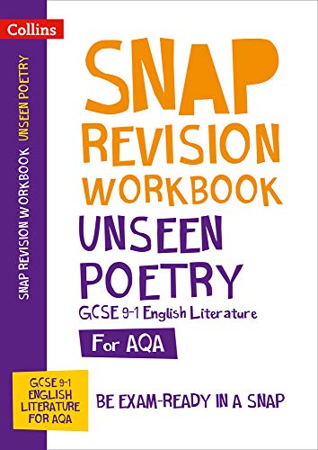 Purple and orange "Snap Revision" workbook for GCSE unseen poetry.