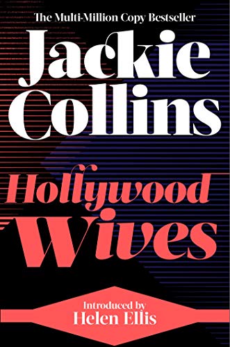 Book cover for Hollywood Wives by Jackie Collins, introduced by Helen Ellis.