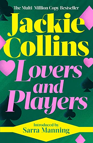 Book cover: "Lovers and Players" by Jackie Collins, with card suit graphics.