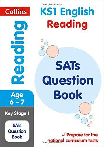 Collins KS1 Reading SATs Question Book cover, blue and white design.