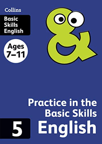 Blue cover of Collins English Book 5 with a cartoon ampersand character.