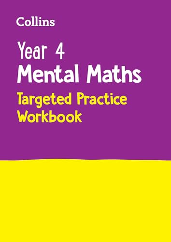 Purple and yellow workbook cover with “Year 4 Mental Maths” text.
