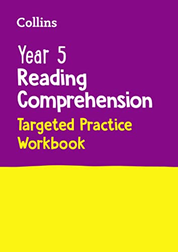Collins Year 5 Reading Comprehension workbook cover, purple and yellow.